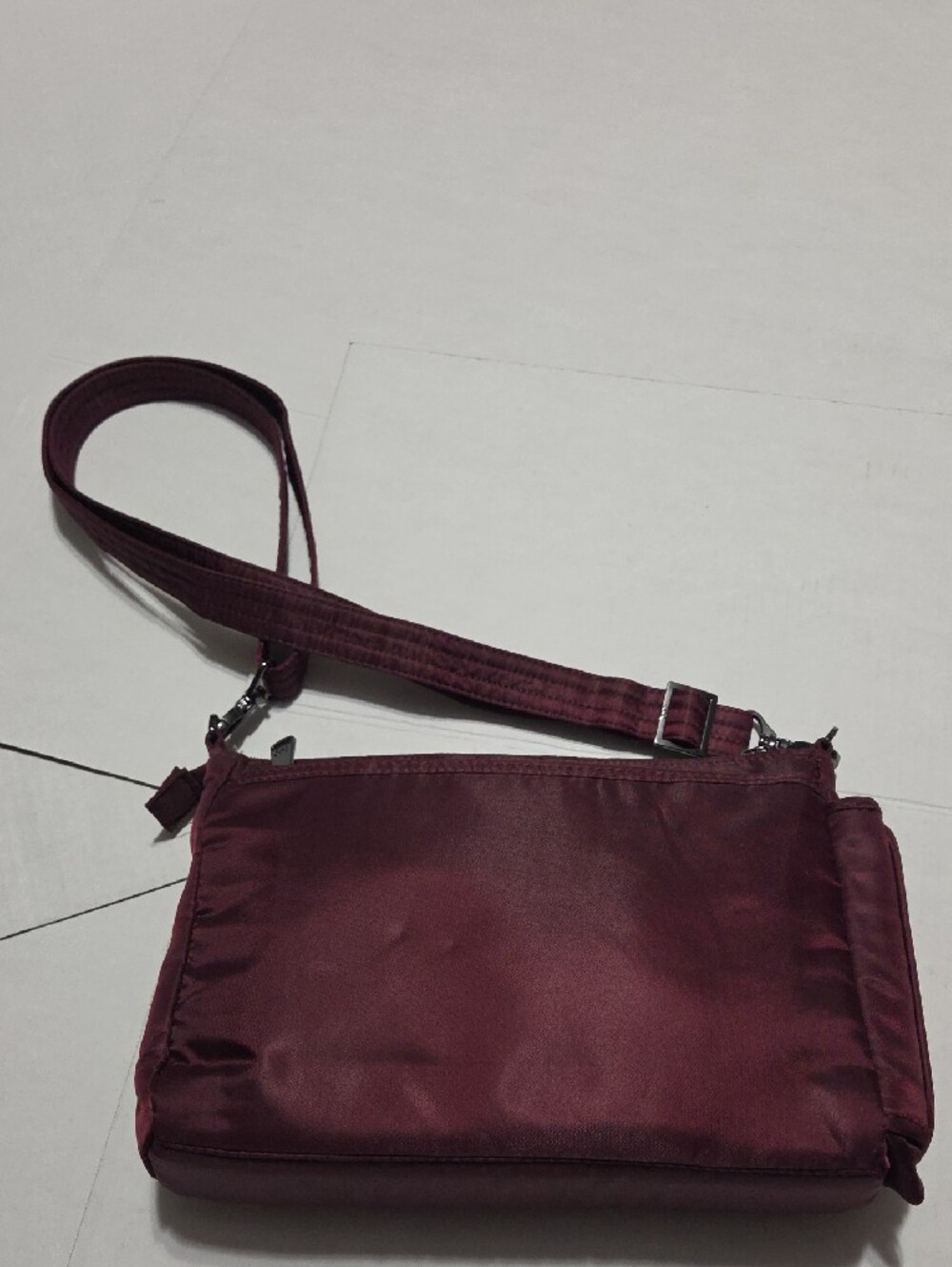 lug Pacer Wine Red Crossbody with Pyramid Studs - Picture 6 of 10